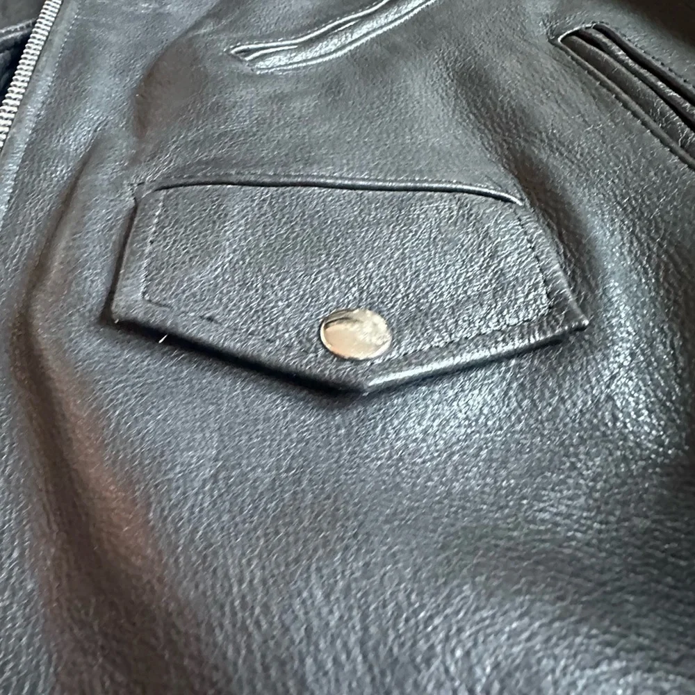 Vintage Leather Moto Biker Jacket